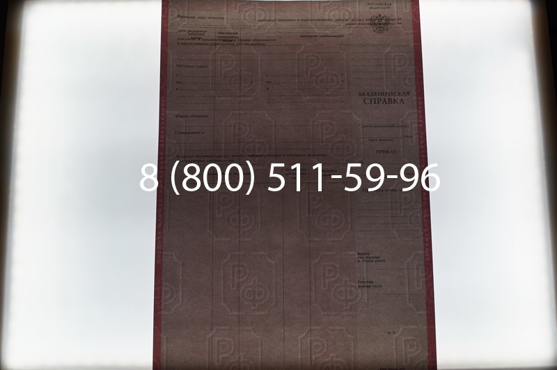 Купить Академическая справка образца 1996-2009 год для колледжа в Екатеринбурге