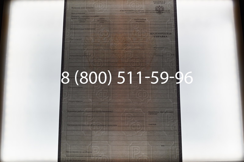 Купить Академическая справка образца 2010-2011 год для колледжа в Екатеринбурге