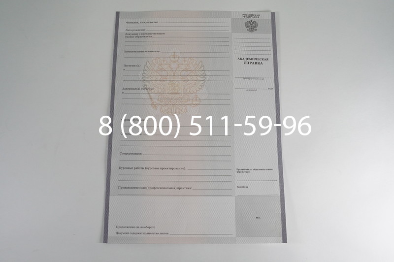 Заказать Академическая справка образца 2010-2011 год для колледжа в Екатеринбурге