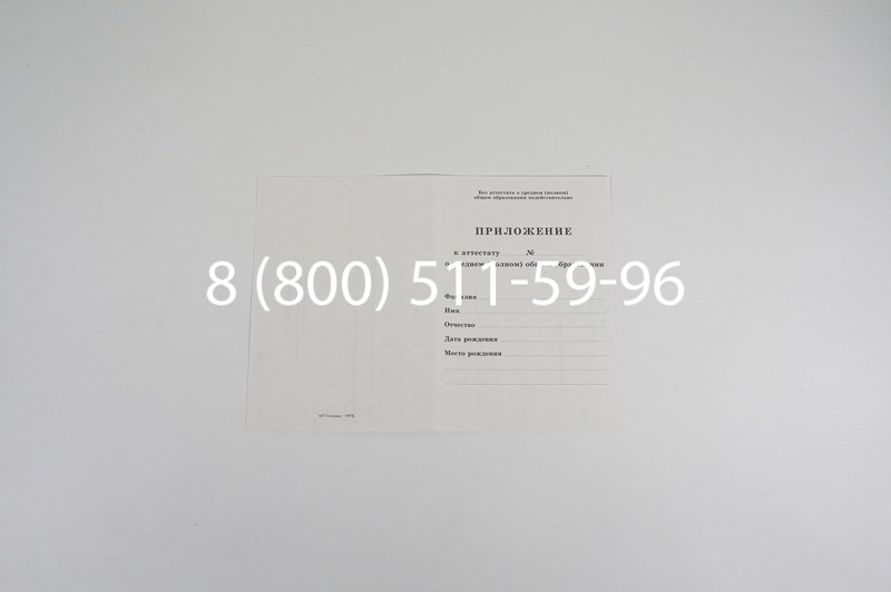 Аттестат за 11 класс 1994-2006 годов в Екатеринбурге