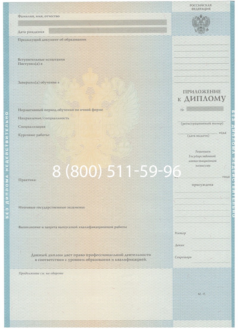 Заказать Диплом бакалавра 2010-2011 годов в Екатеринбурге