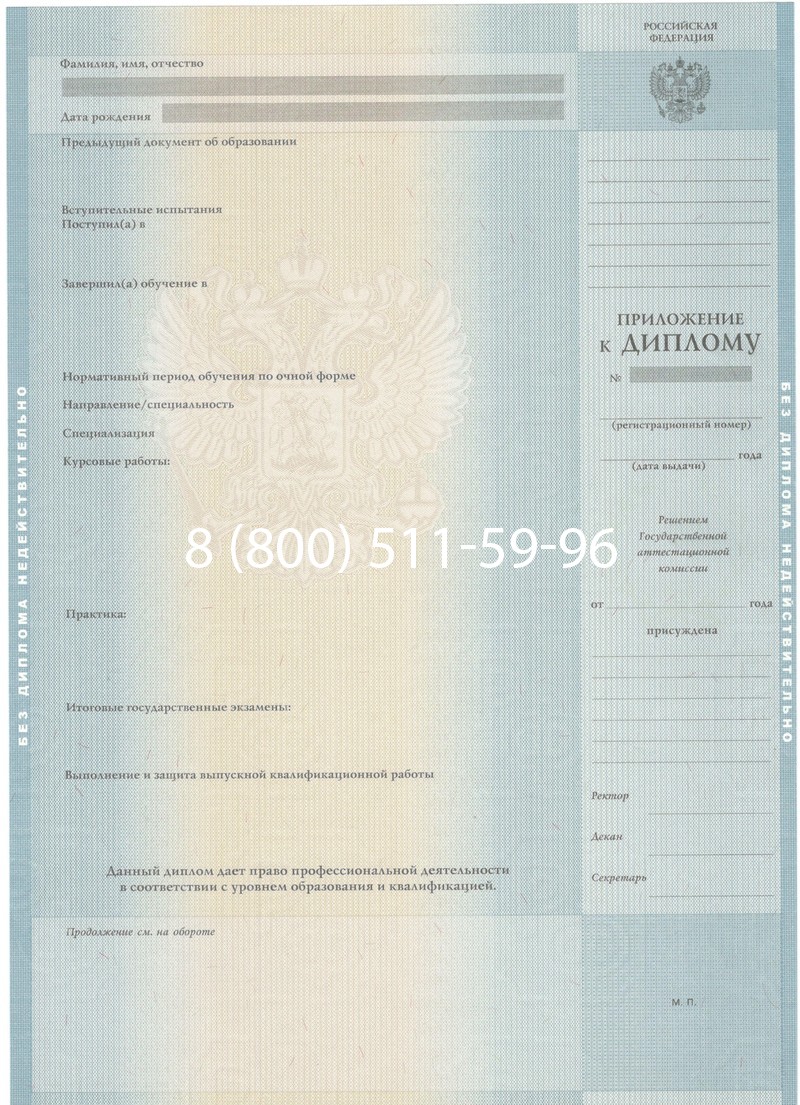 Заказать Диплом специалиста 2012-2013 годов в Екатеринбурге