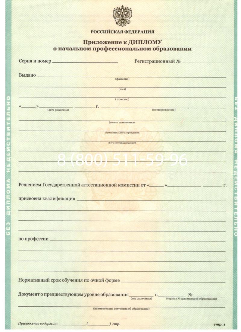 Заказать Диплом училища 2010 год в Екатеринбурге